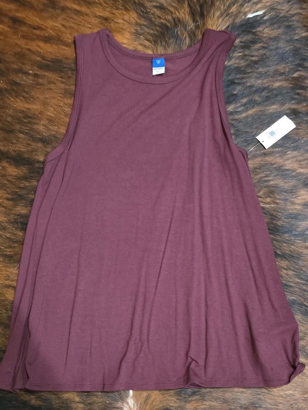 Old Navy Sleeveless Swing Tank Top - Burgundy Plum